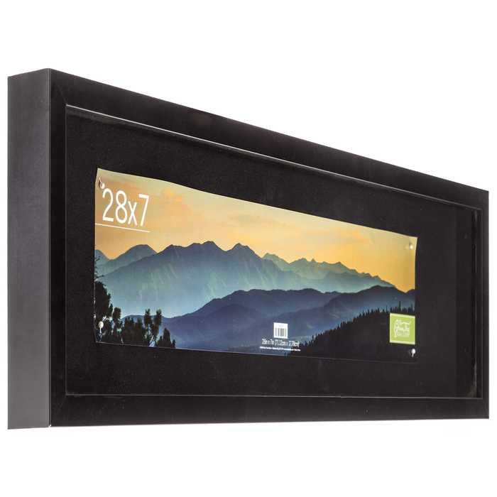 Black FlatTop Shadow Box 7" x 28" Hobby Lobby 1153147